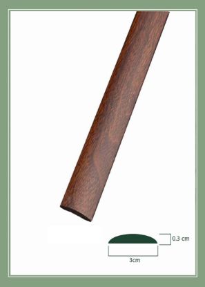 تصویر تسمه 3 سانت گرد بلوط تيره مات 5408